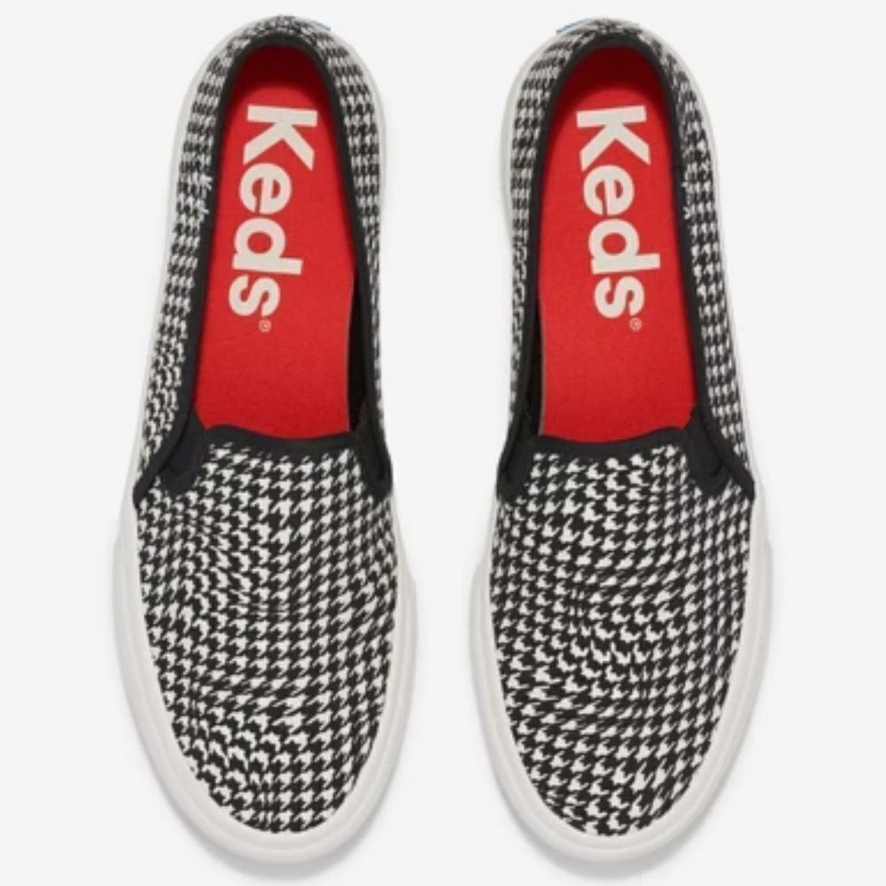 Keds Double Decker Canvas Houndstooth Slip On